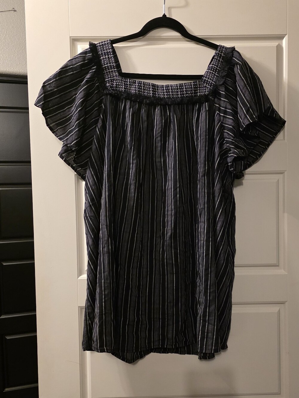 Isabel Maternity Striped Square-Neck Women’s Top Size XXL